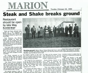 Marion Breaks Ground for Steak and Shake